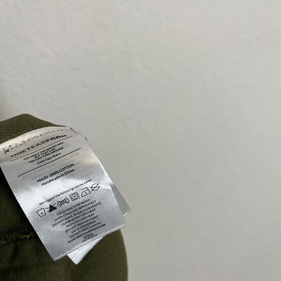 One Teaspoon Army Green Militaire Bandits Denim Jean Shorts Women's Size 28 - Picture 5 of 6